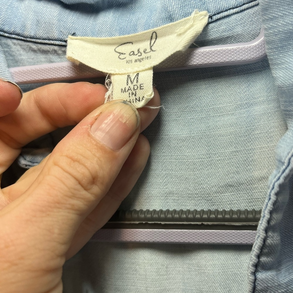 Casual Light Blue Button Down Shirt - Picture 7 of 7